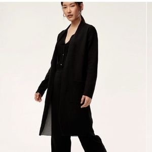 Aritzia Babaton Lance cardigan XXS BLACK/HLIGHTGREY Wool blend